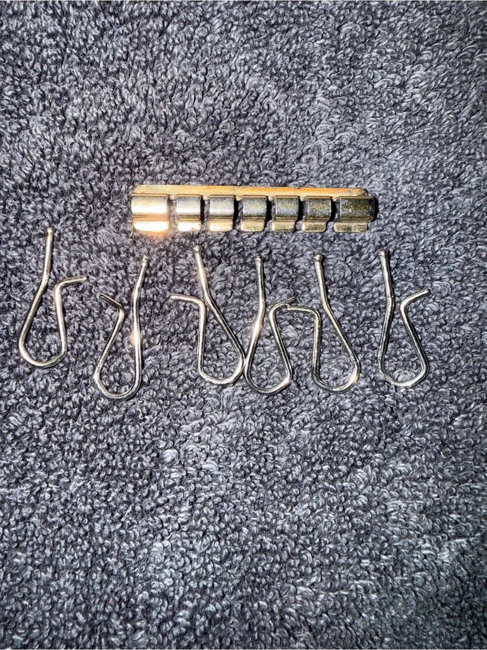 Brass-Colored Key Pin and Retaining Clips Set - Men Accessories